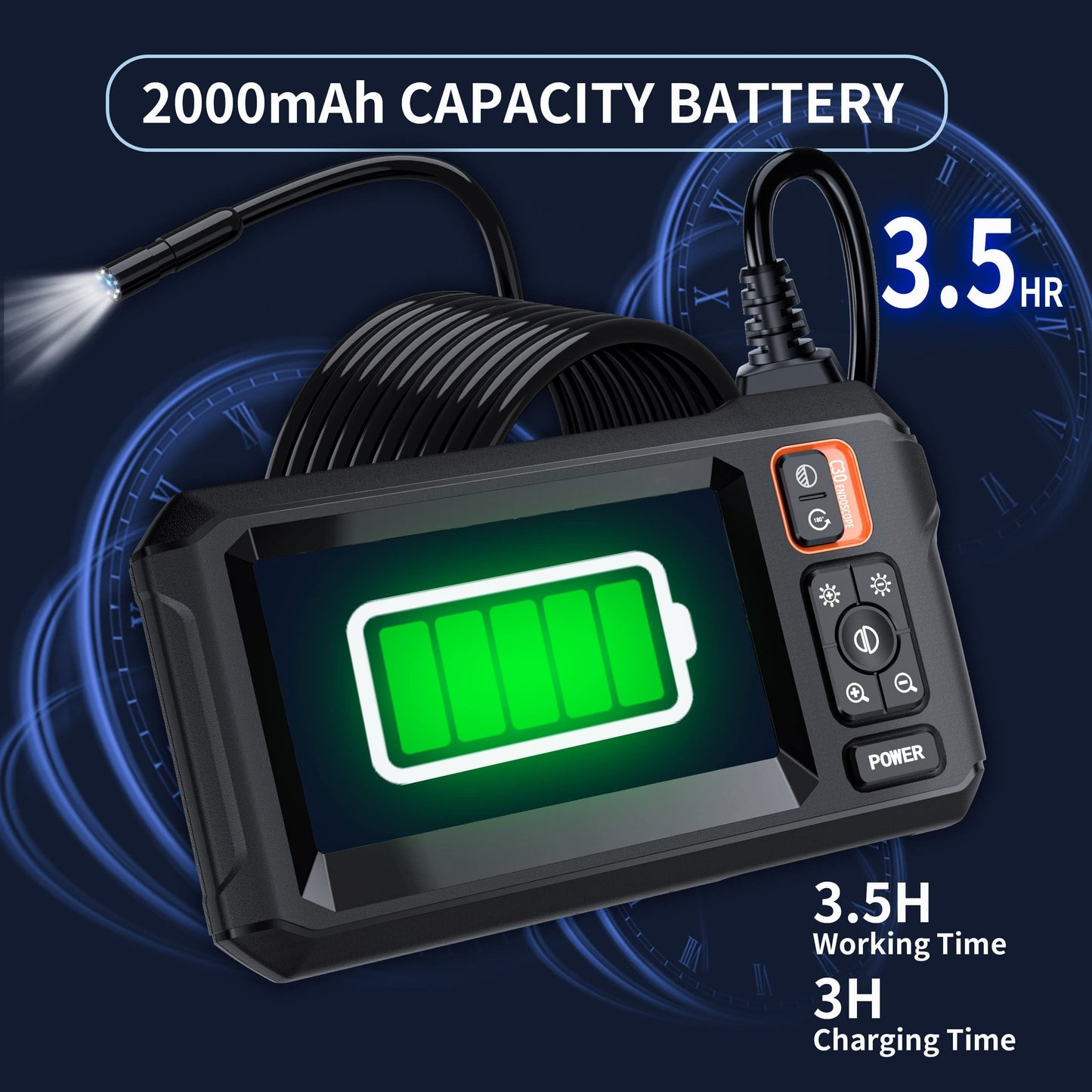 DAXIONGMAO Endoscope Camera With Light 1080P Borescope