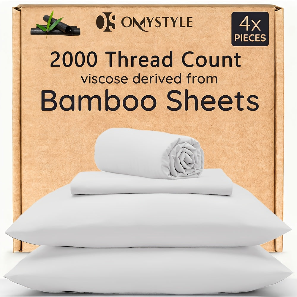 GOHOME Bamboo Cooling Bedding Set For Hot Sleepers