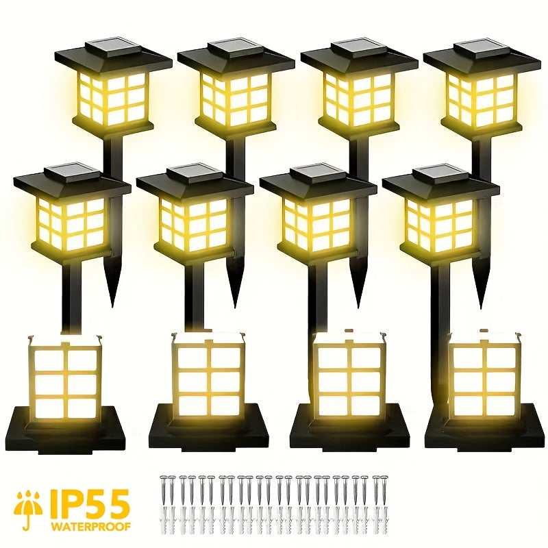YUNXI Solar Path Lights Outdoor Garden Landscape Lighting LED