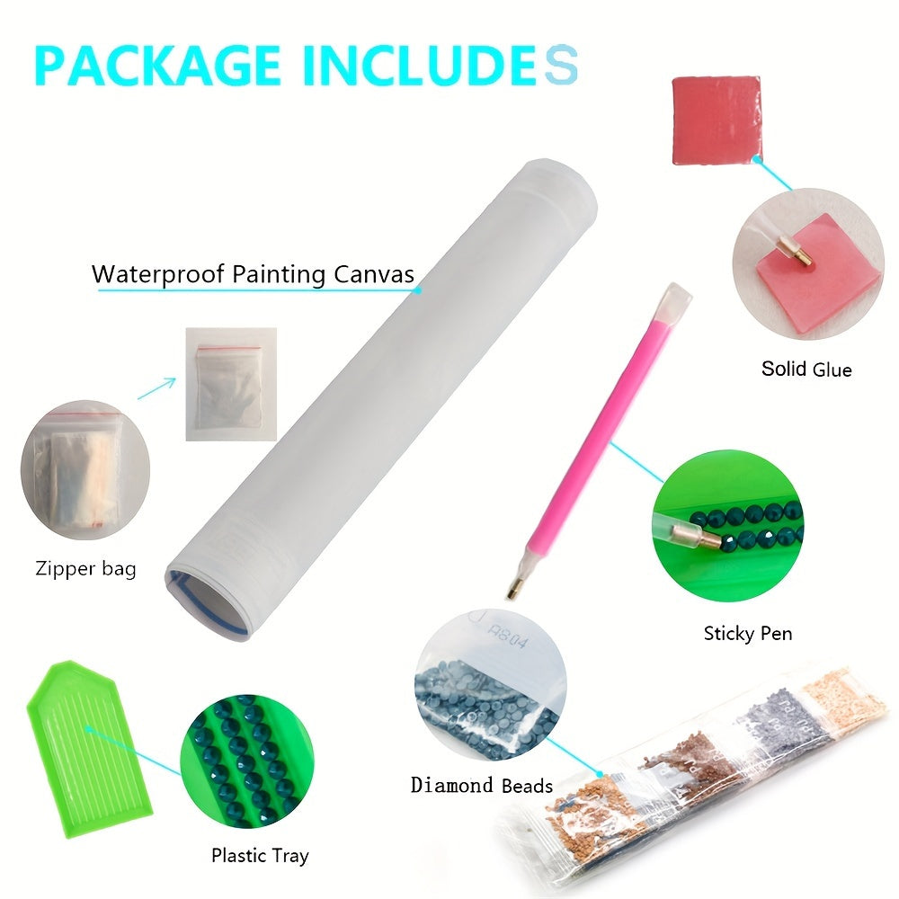 Christmas Diamond Painting Kit For Beginners 5D Round Full Drill