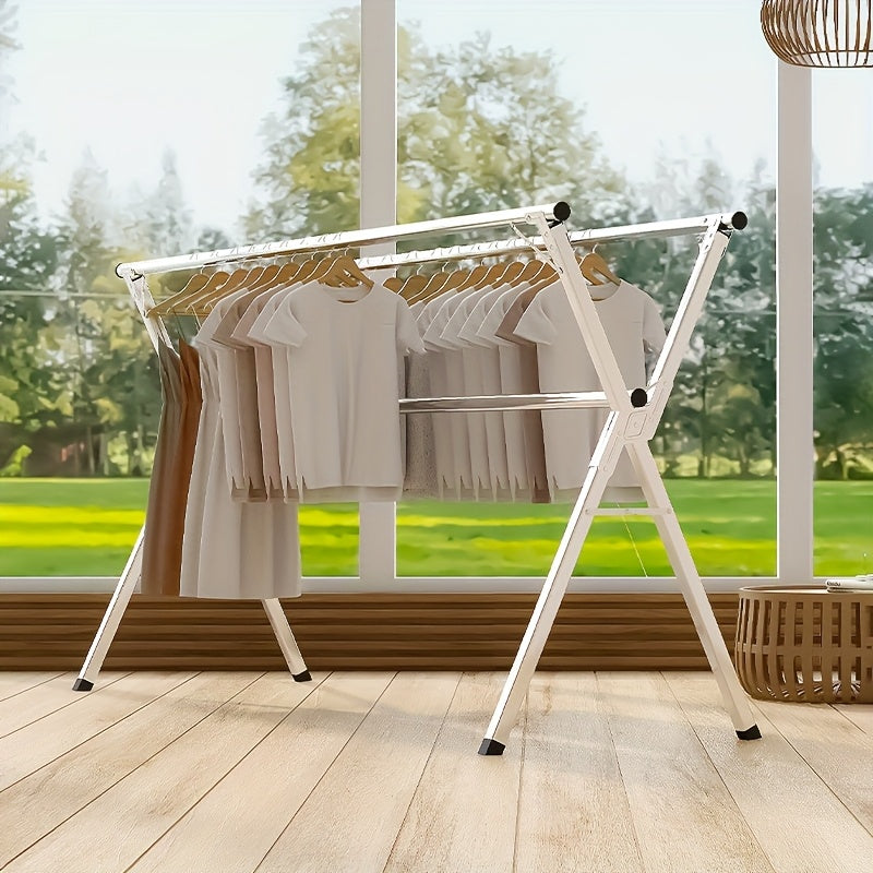 JOYBOS Heavy Duty Clothes Drying Rack Retractable Folding Indoor Outdoor
