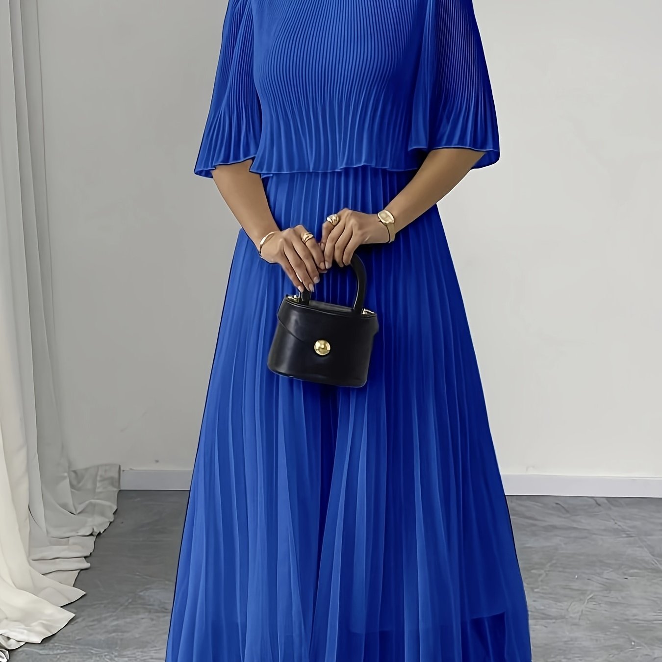 Elegant Pleated Dress For Women