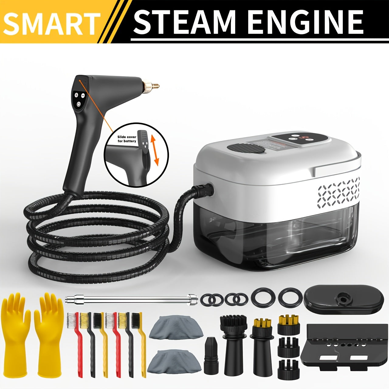 KINETIHOME High Pressure Steam Cleaner Handheld for Home Cleaning