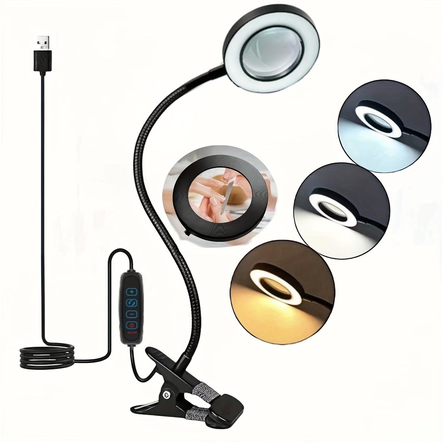 Diamond Painting Magnifier Light With 5V USB Clamp Lamp