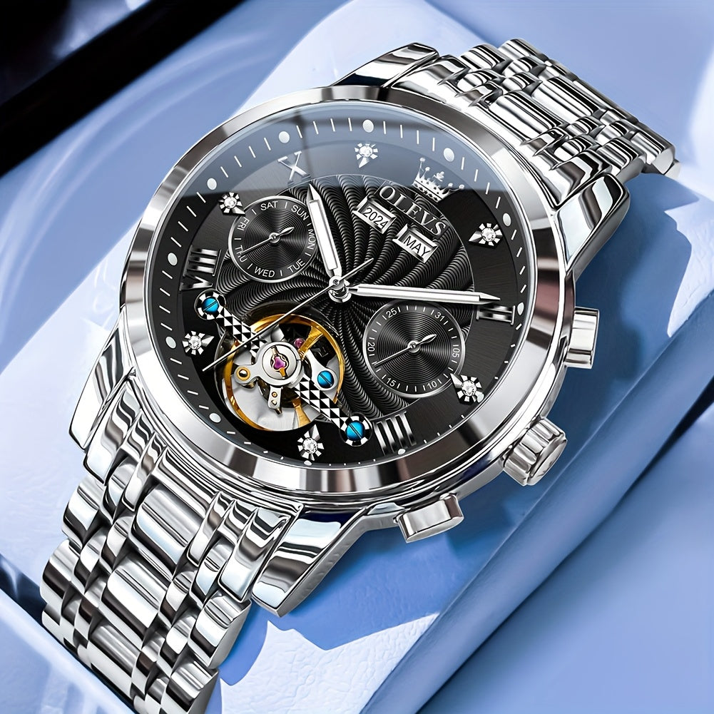 OLEVS Men's Automatic Mechanical Watch With Luminous Hands