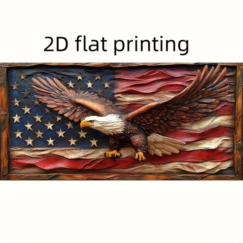 Detailed Stitchery USA Patriotic Diamond Painting Kit Eagle Flag Design