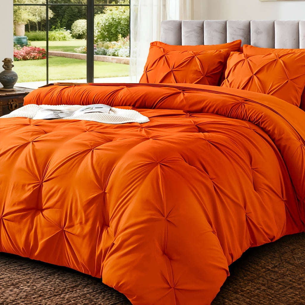 2/3pcs Solid Color Diamond Pattern Large & Extra-Large Bed Sheet Sets Soft Comfortable And Ultra-fine Fiber Filled Lightweight Fabric Breathable Quilt Easy to Take Care Of Equipped with Quilts And Pillowcases Luxurious Qualit