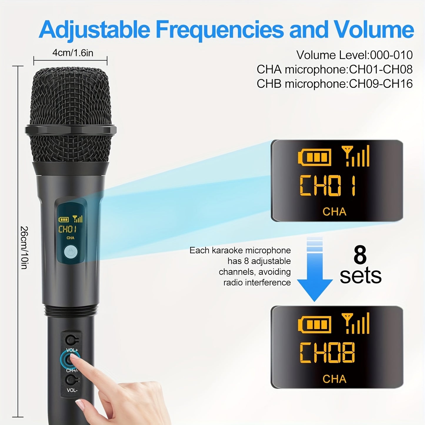 Aveek Wireless Karaoke Handheld Microphone With Receiver