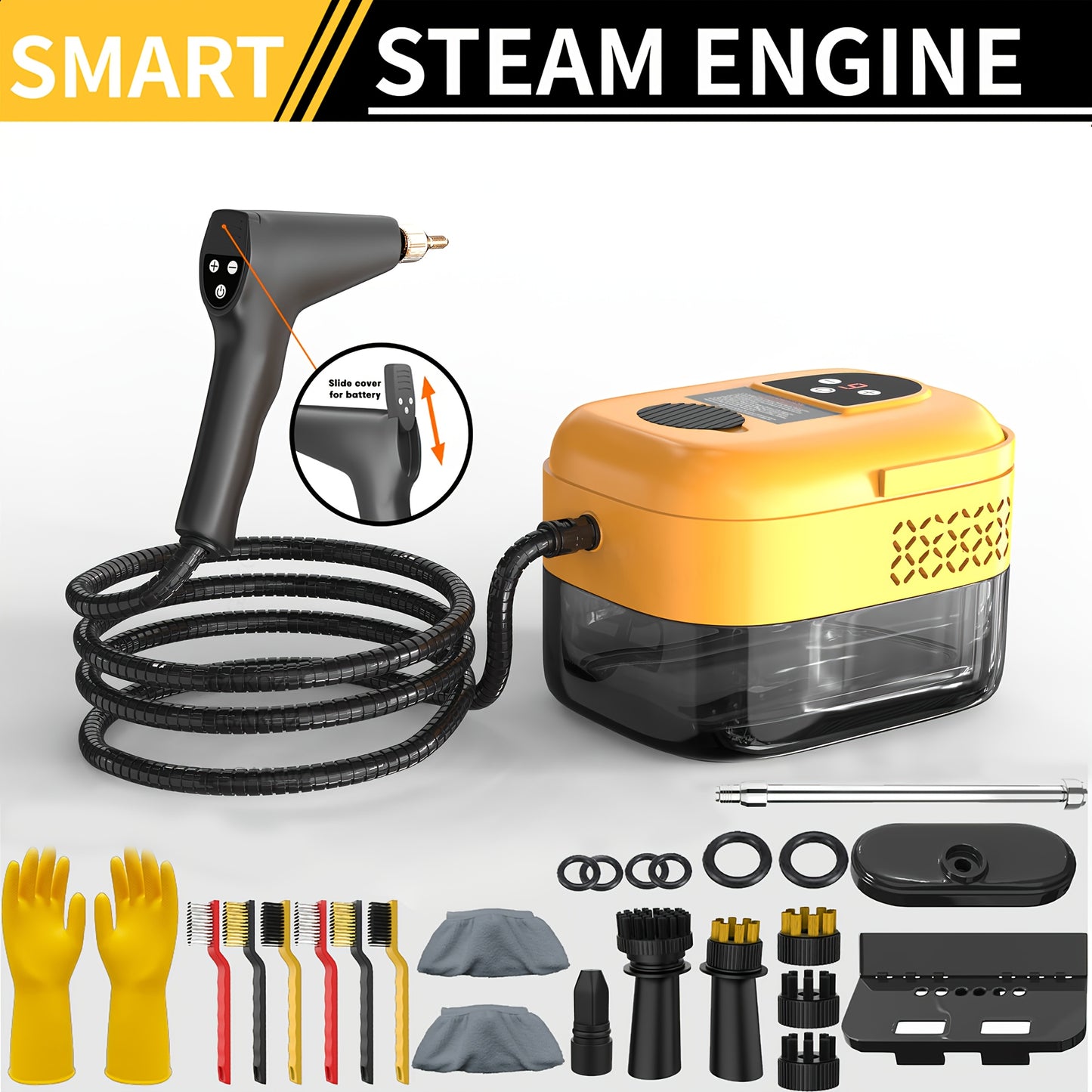KINETIHOME High Pressure Steam Cleaner Handheld for Home Cleaning