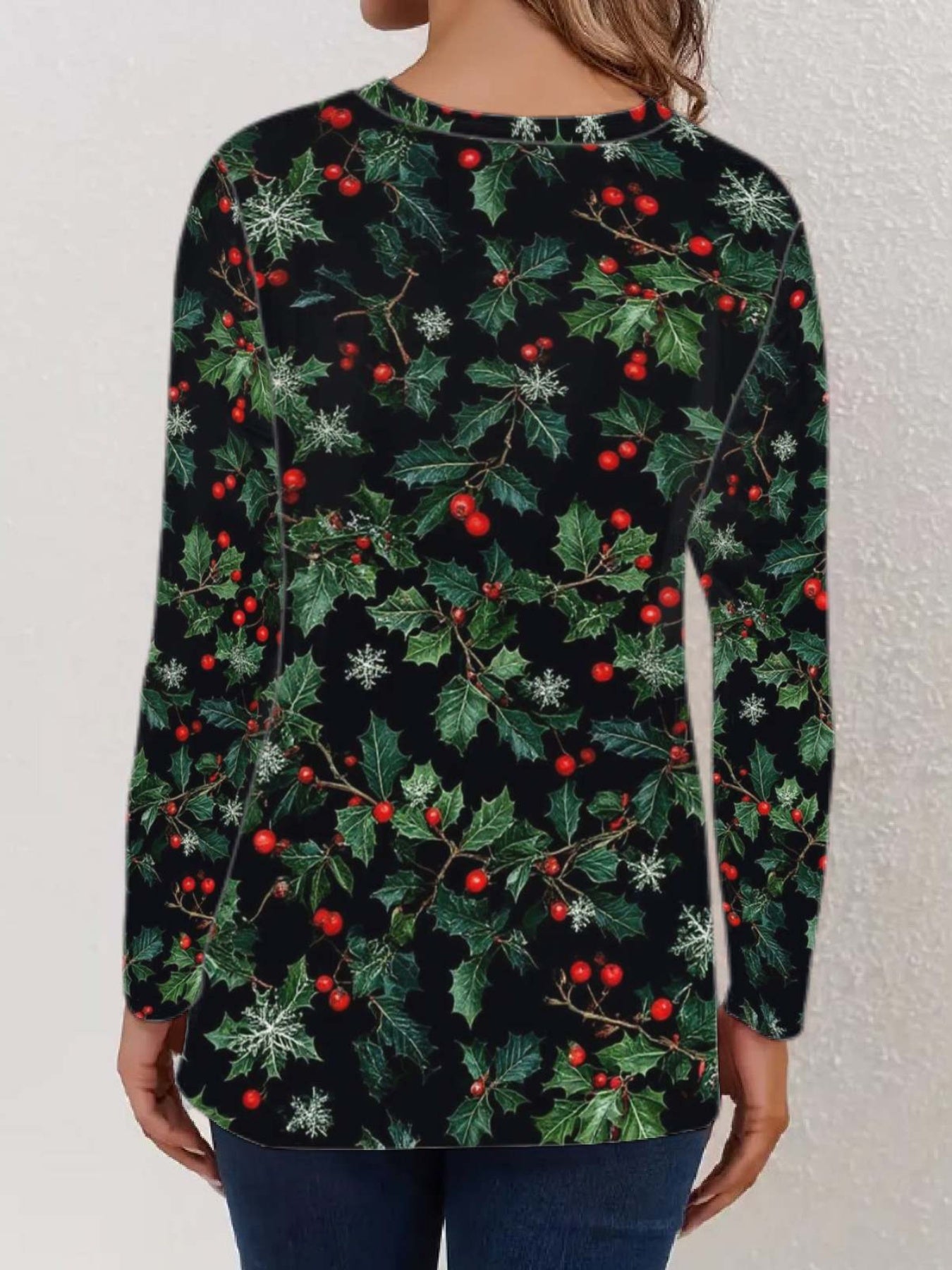 Breathable Floral Print Blouse For Casual And Workwear