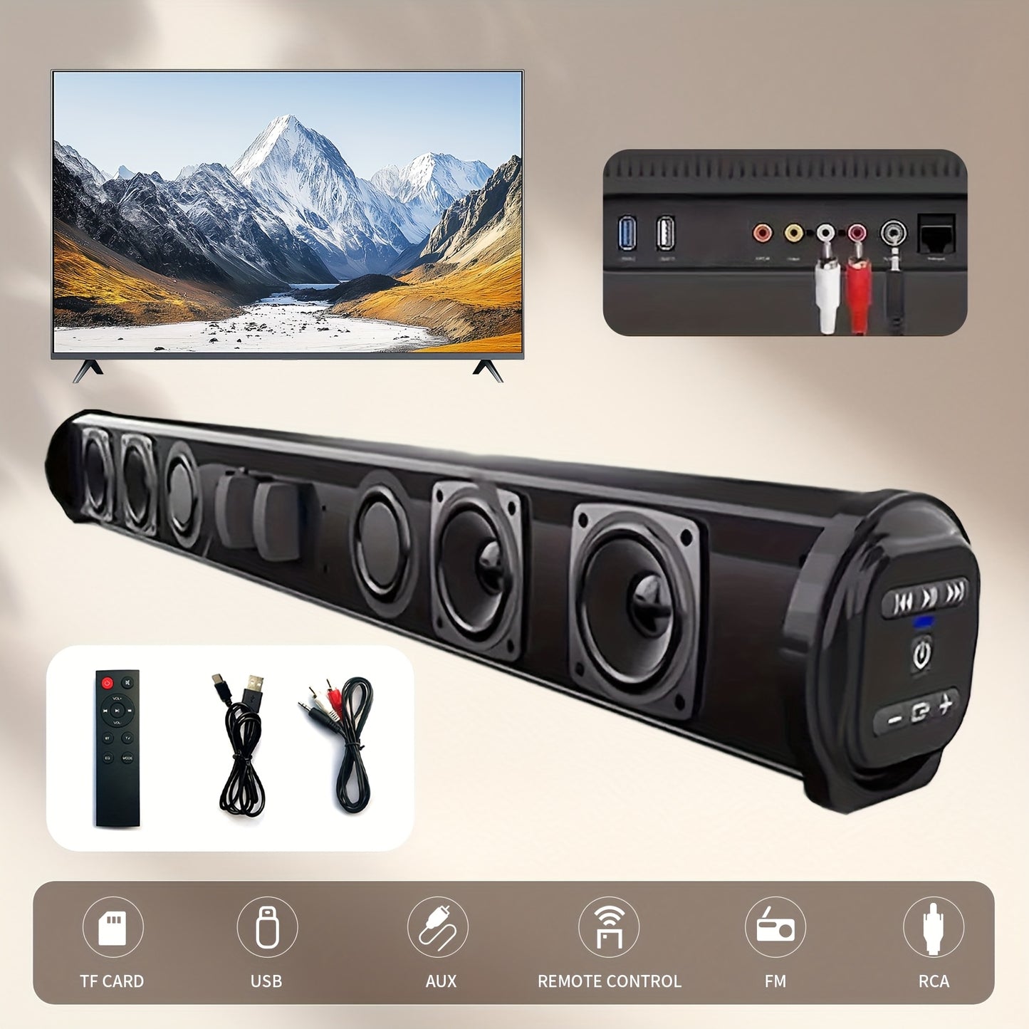 4D Surround Sound Speaker Wireless USB Plug And Play