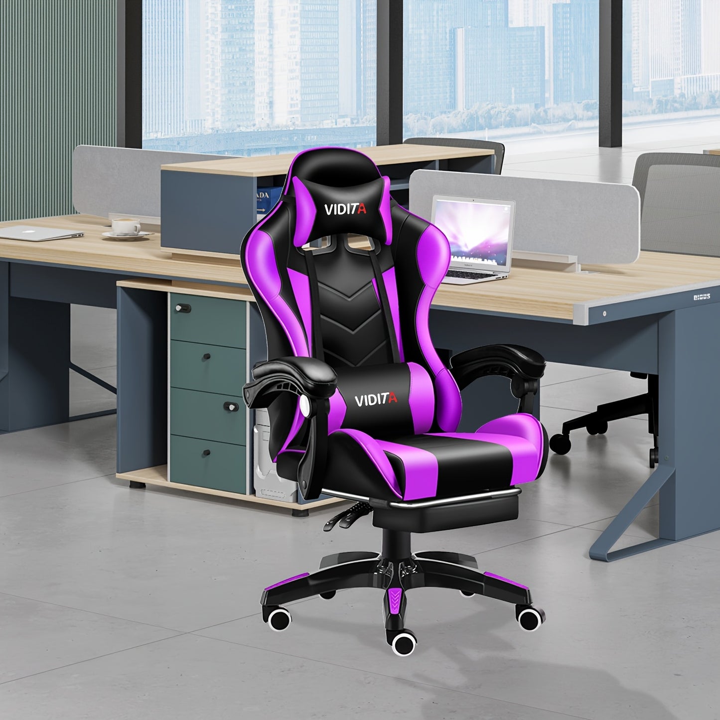 Ergonomic Gaming Chair With Lumbar Support Racing Style For PC