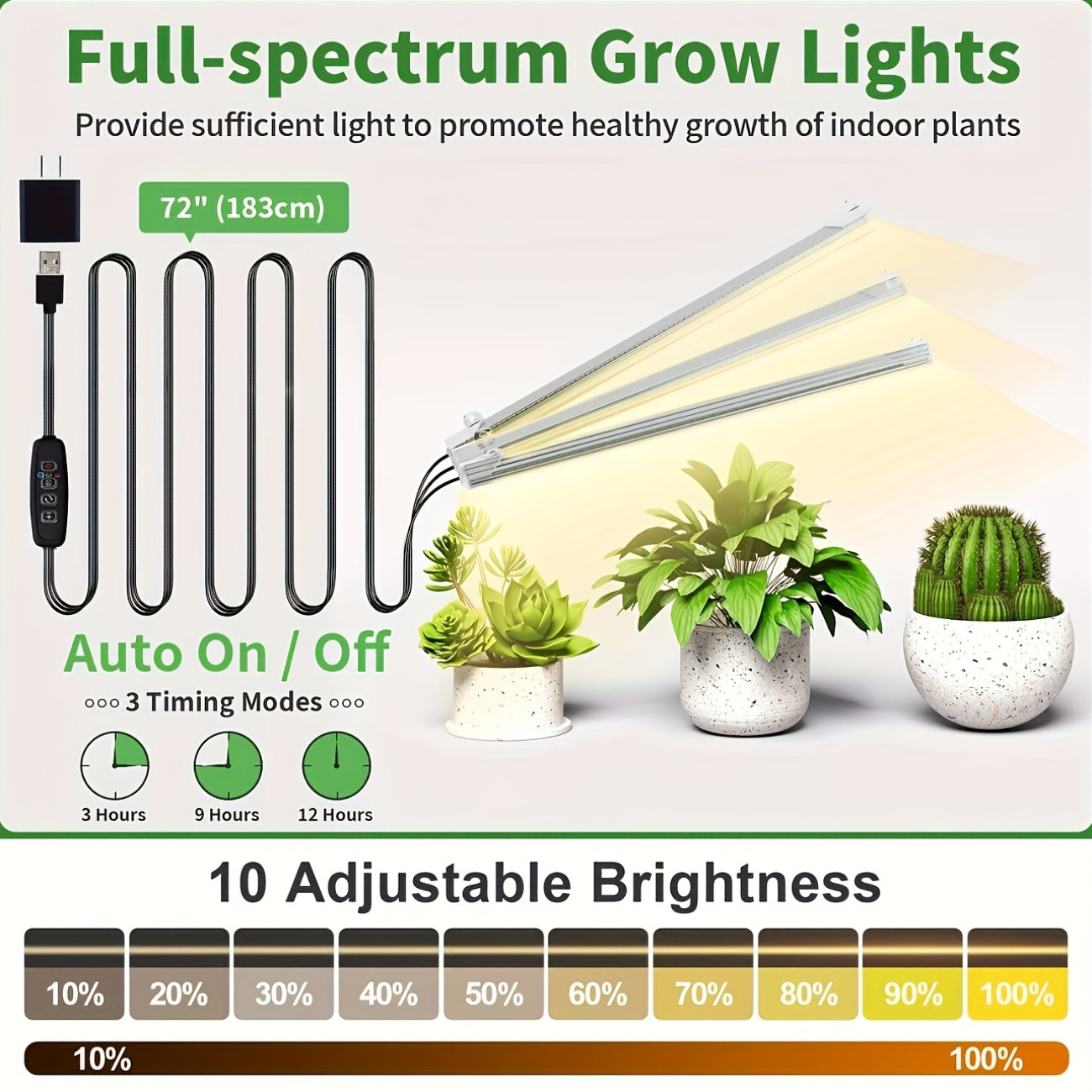 Indoor Plant Stand With Grow Lights Eight Tier Metal Display