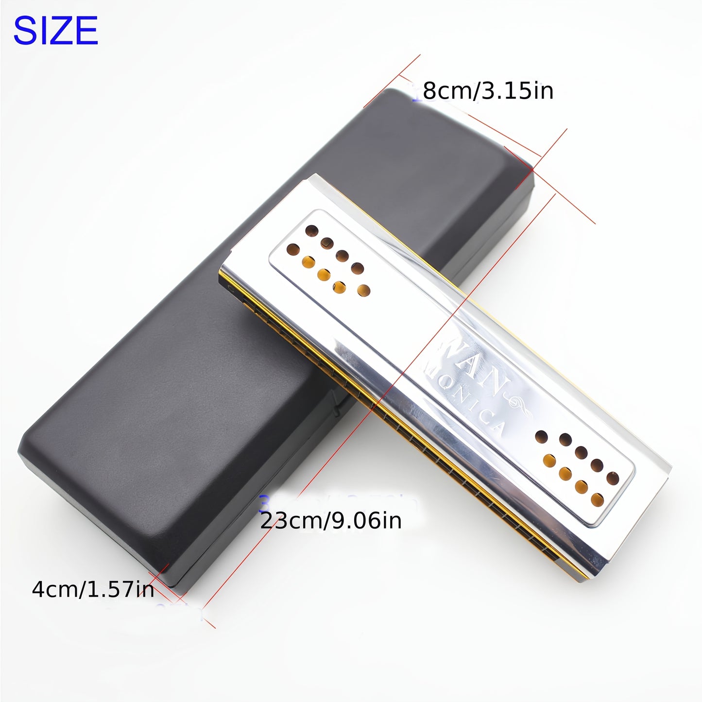 Swan 24 Hole C G Tuned Diatonic Harmonica Polished Finish Cleaning Cloth