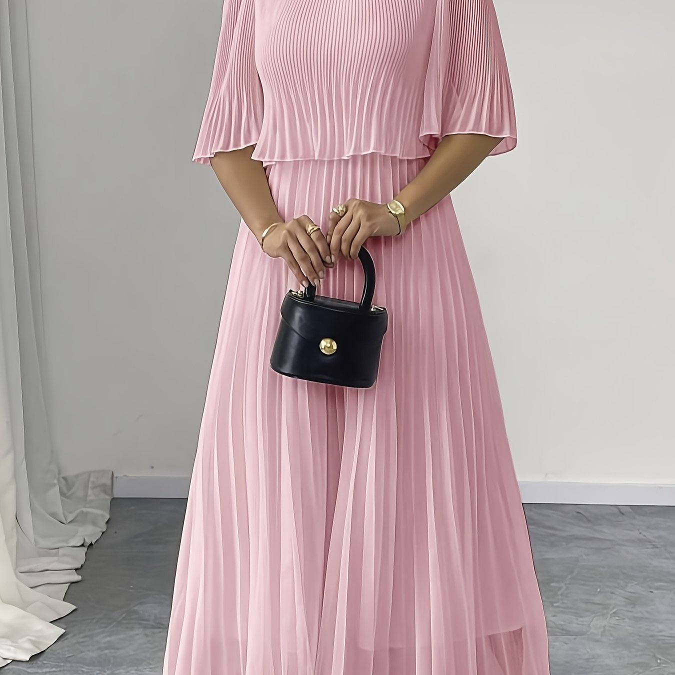 Elegant Pleated Dress For Women