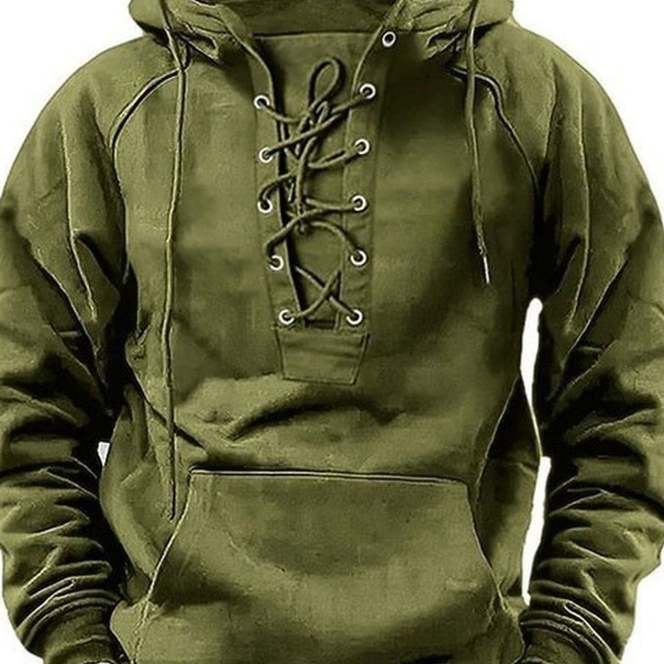 Mens Oversized Hooded Sweatshirt Heavyweight Pullover With Front Pocket