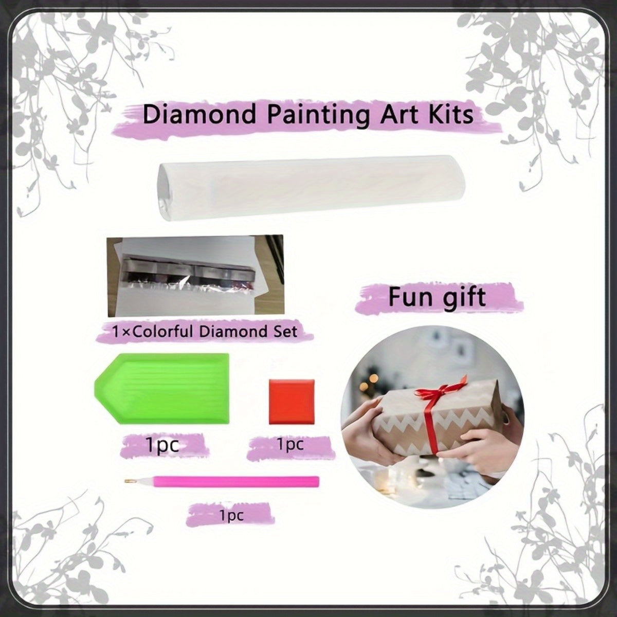 Round Diamond Painting Kit Acrylic Mosaic Art For Home Decor