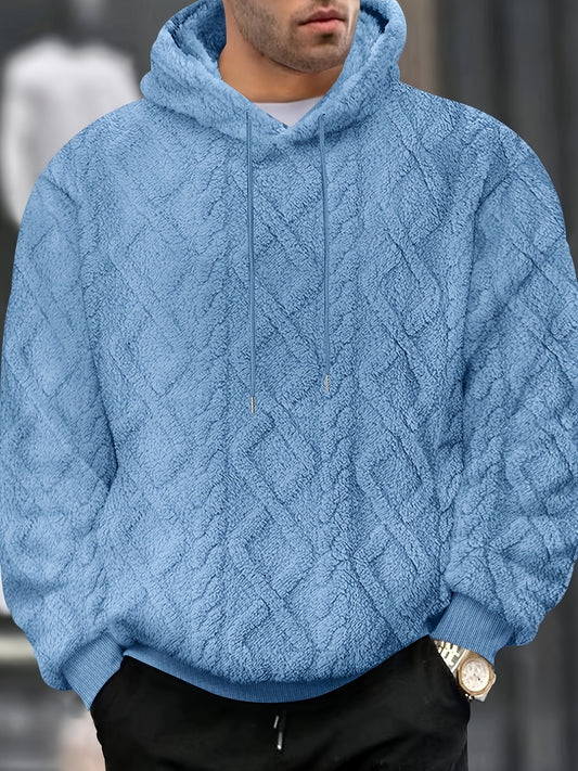 Men's Hooded Sweatshirt With Slight Stretch Polyester