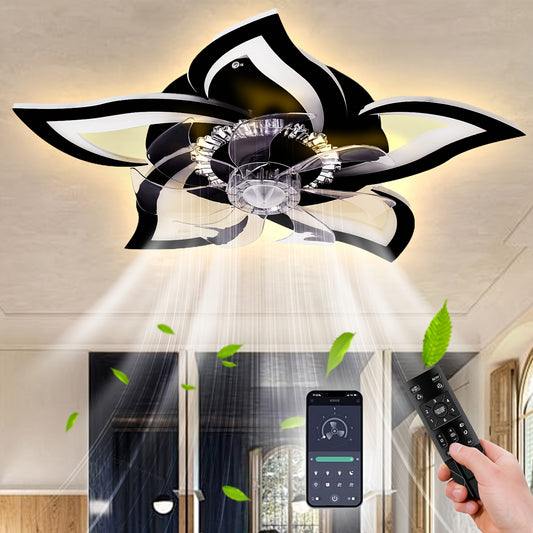 Low Profile Six Speed Ceiling Fan With Light Remote