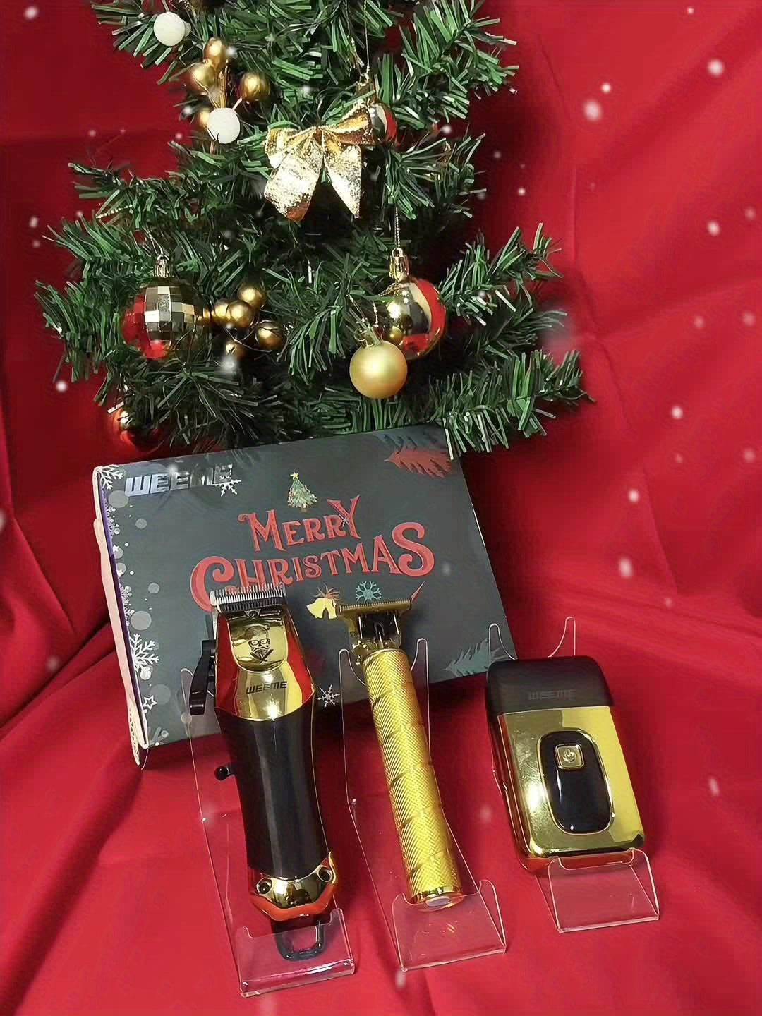 3pcs Set Golden Hair Clippers Professional, Beard Trimmer, T-Blade Trimmer Kit For Men, Cordless Hair Cutting And Styling Tools, Golden Design Shaver, Ideal Birthday And Christmas Gifts, Valentine'S Day