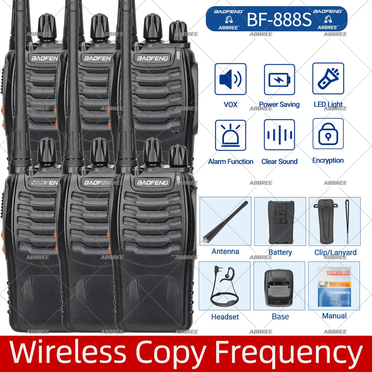 Baofeng Sixteen Walkie Talkie Long Range Portable Two Way Radio
