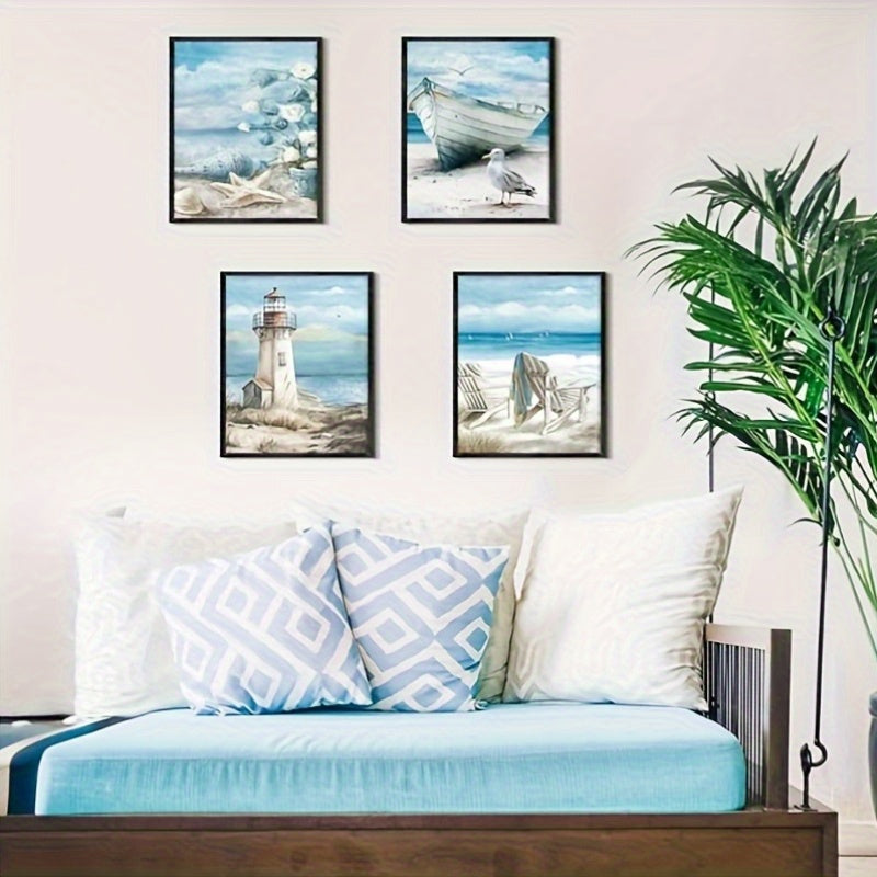 Diamond Art Kit Beach Landscape 5D DIY Wall Decor For Home