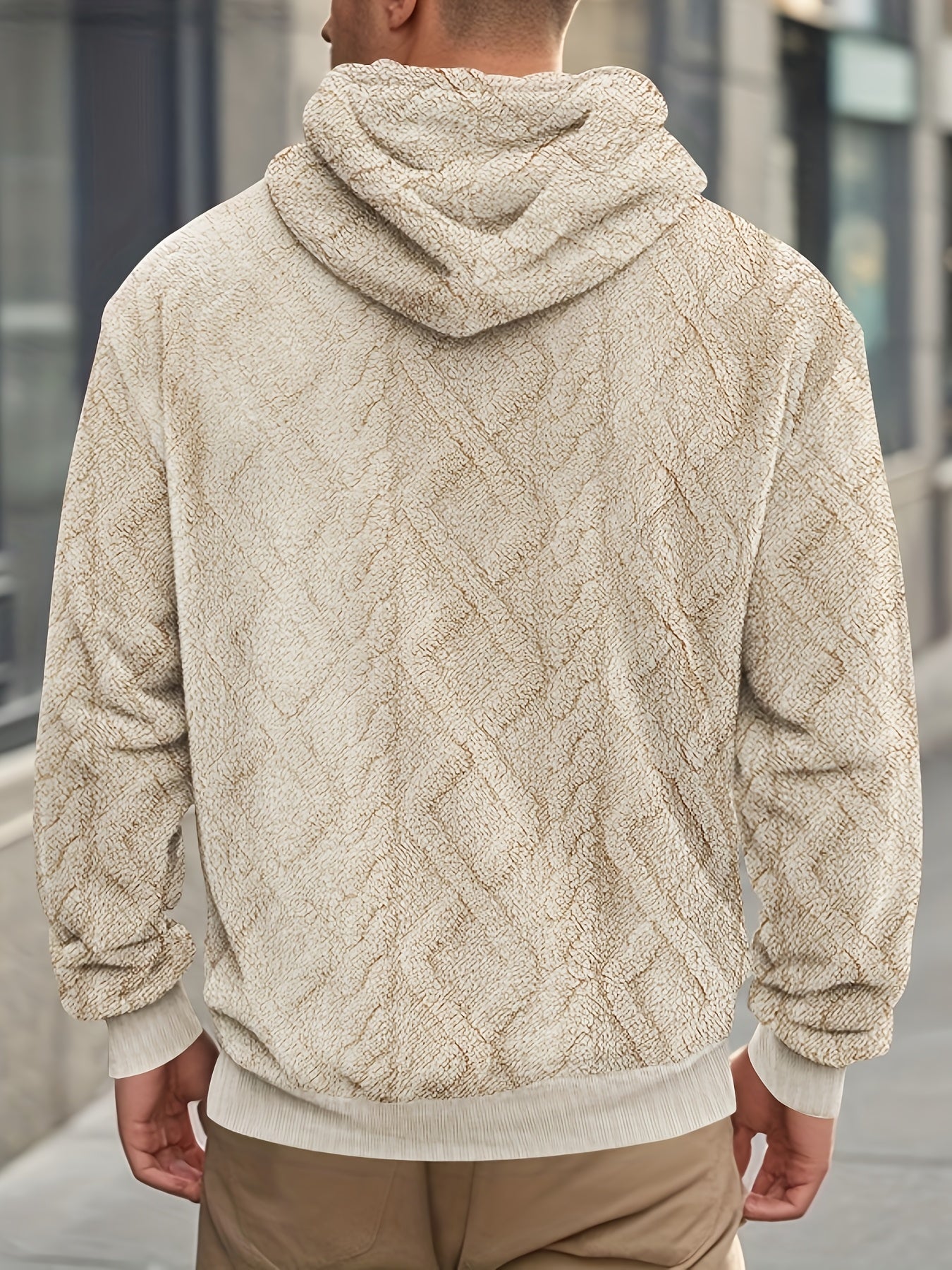 Men's Hooded Sweatshirt With Slight Stretch Polyester