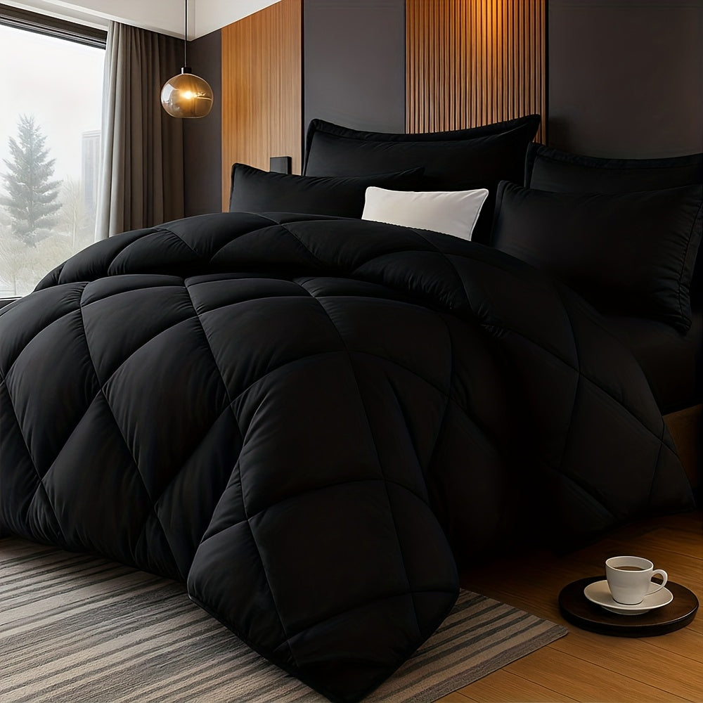 2/3pcs Solid Color Diamond Pattern Large & Extra-Large Bed Sheet Sets Soft Comfortable And Ultra-fine Fiber Filled Lightweight Fabric Breathable Quilt Easy to Take Care Of Equipped with Quilts And Pillowcases Luxurious Qualit