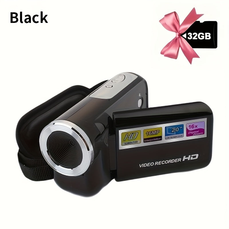 Latest 270° LED Flip Screen Camera: 16x Zoom, 1080P, 2.7" Display, HD Wide Angle. Perfect for Outdoor Shooting, Takes Photos, Uploads to Phone, Camera & Camcorder Combo Easy to Operate, Perfect Gift for Black Friday And Hall
