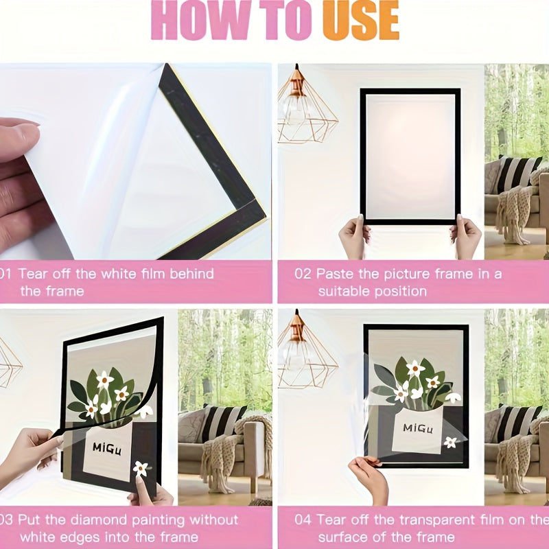 Diamond Magnetic Picture Frames With Self Adhesive PVC Corners
