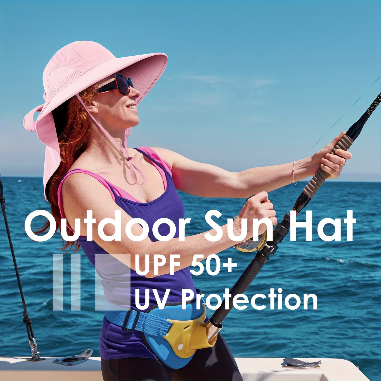 2pcs Pack Womens Sun Hat, Foldable High Quality Wide Brim Bucket Hats with Neck Flap for Summer Beach Fishing Hiking