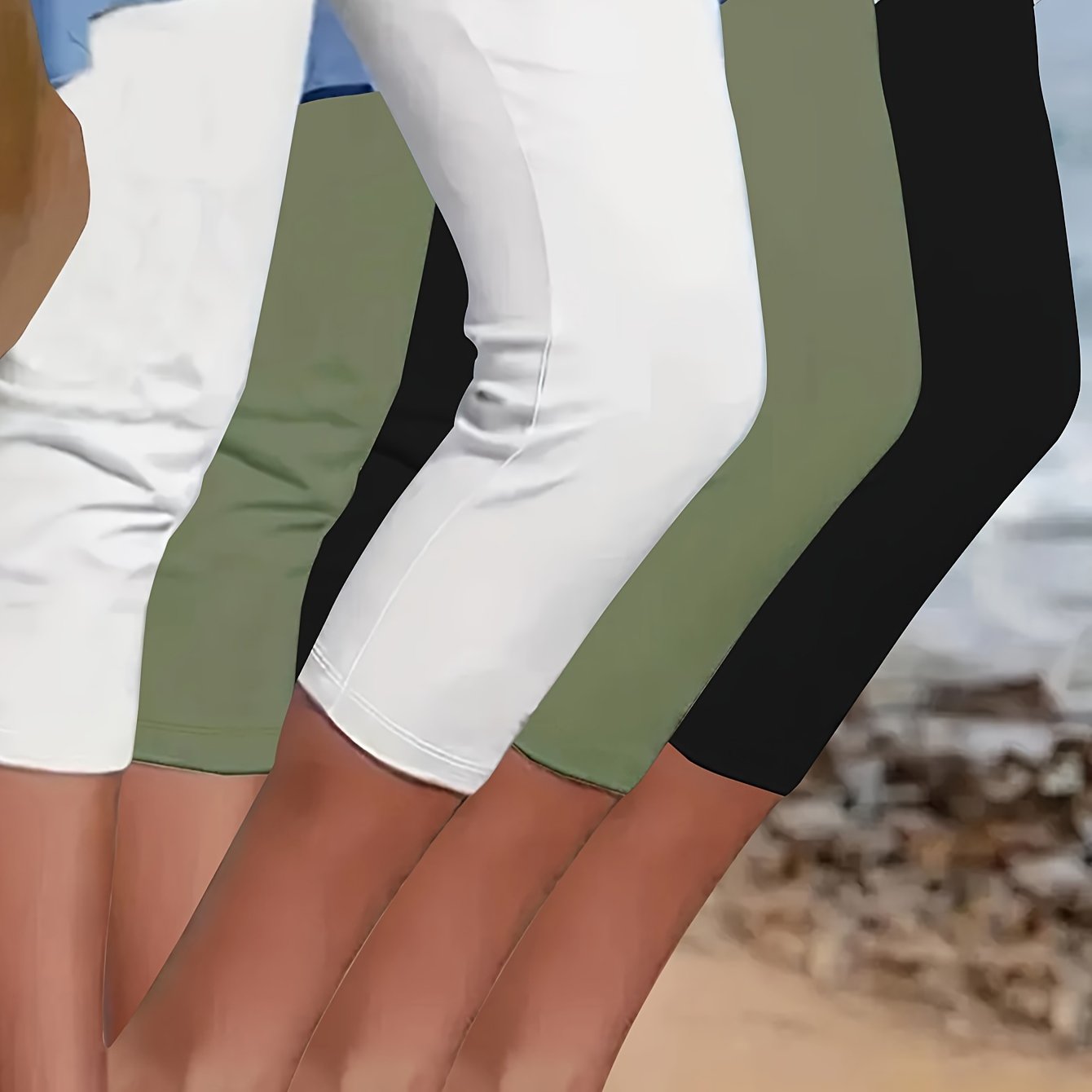 Three-Piece Sports Tights, Plus Yoga Pants And Leggings