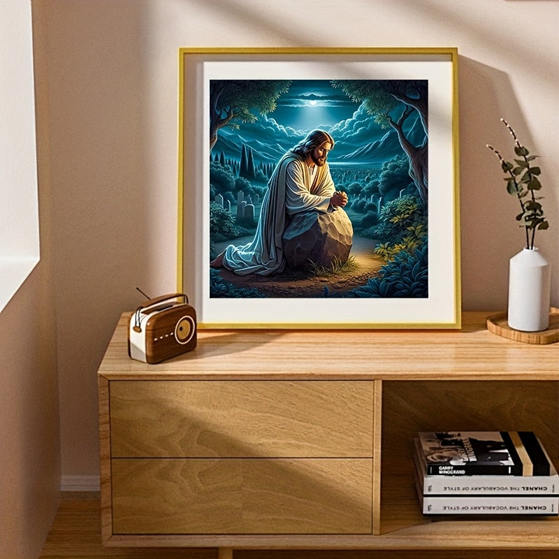 5D Diamond Painting Kit Praying In Tomb Religious Wall Art