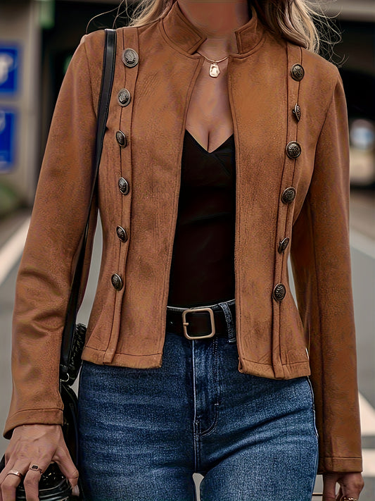 SCACTO Vintage Chic Double Breasted Jacket For Women