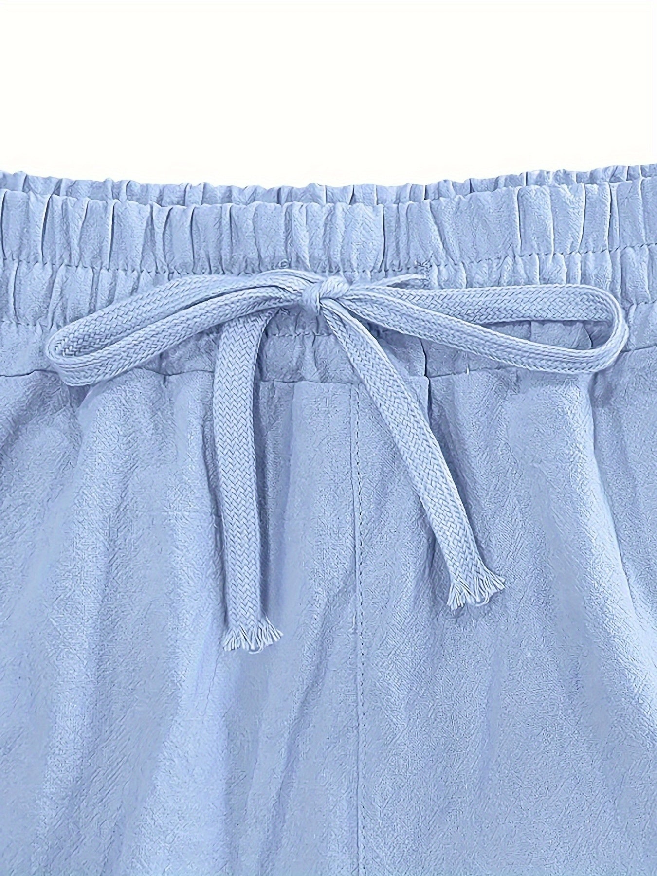 Mens Linen Work Pants Breathable Regular Fit For Casual Wear