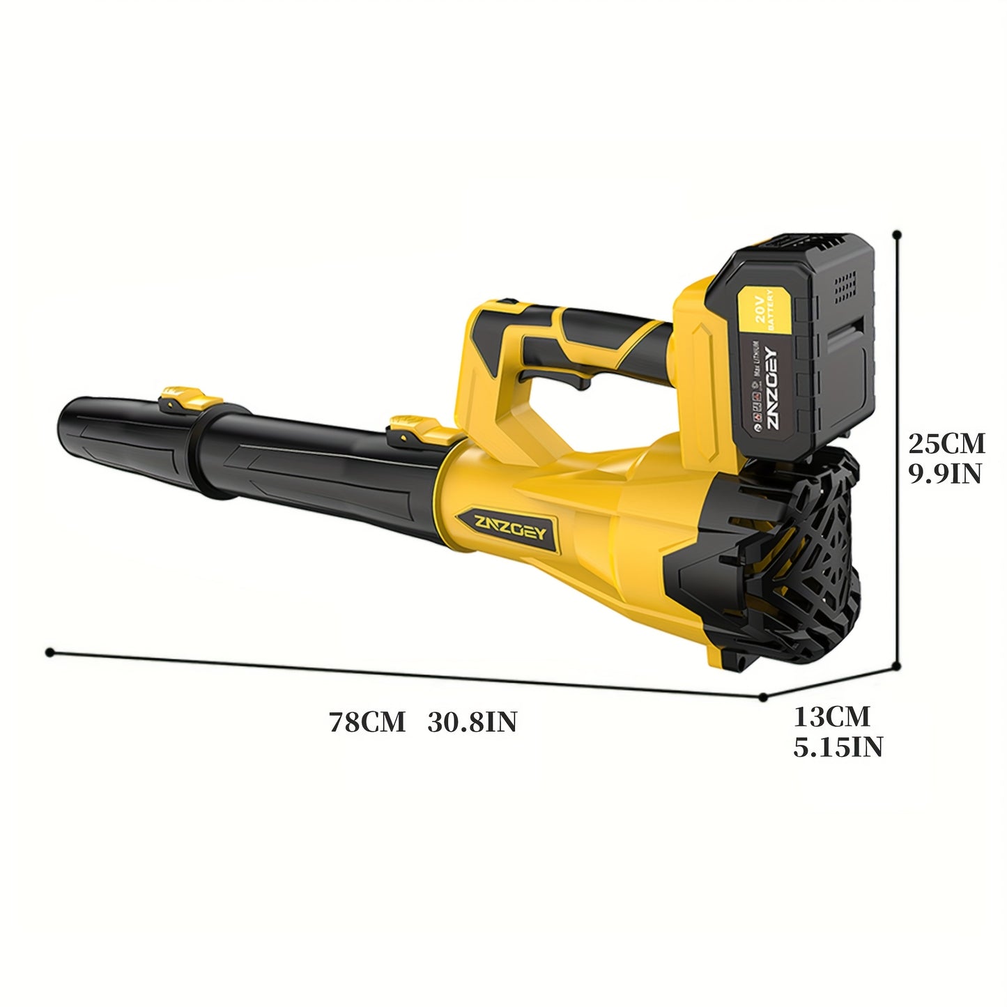 ZNZOEY Cordless Leaf Blower With 4.0Ah Battery And 580CFM