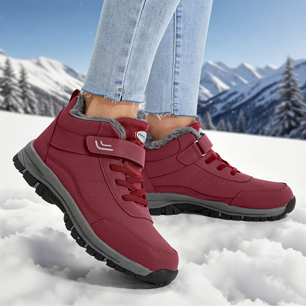 ZUTY Womens Snow Boots Fleece Lined Winter Waterproof Ankle Boot