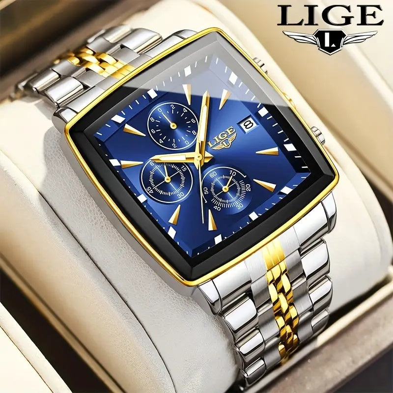 LIGE Men's Quartz Analog Watch With Date Calendar Outdoor Sports
