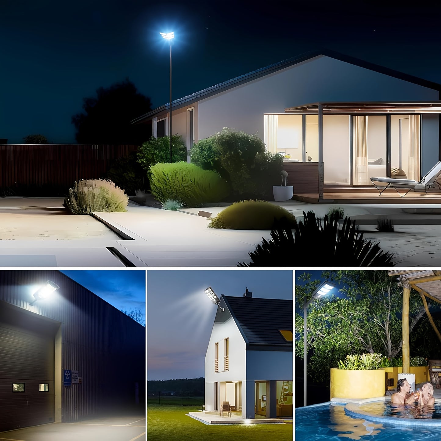 CVCPBU Solar Street Lights 400 LED Waterproof Remote Control