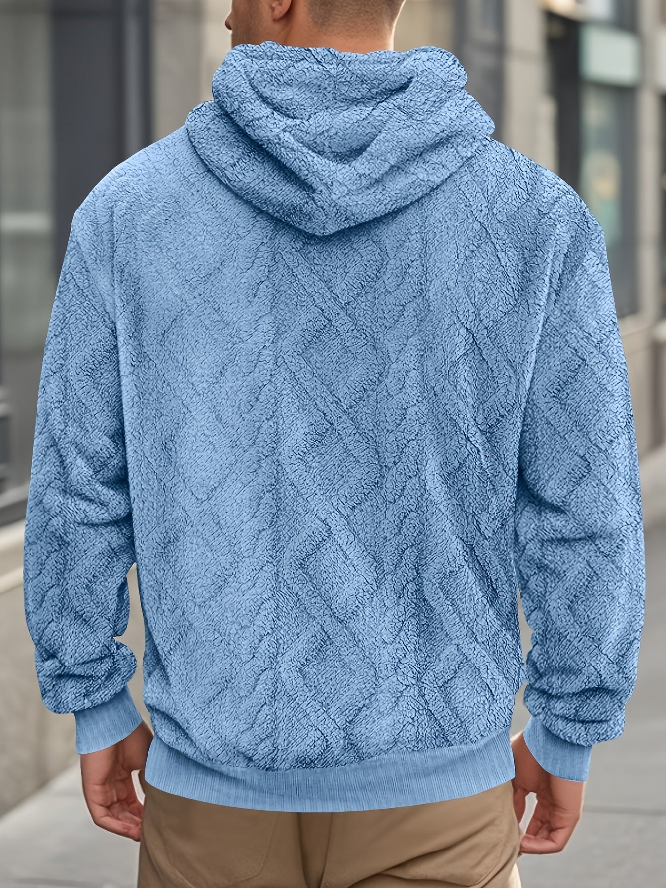 Men's Hooded Sweatshirt With Slight Stretch Polyester