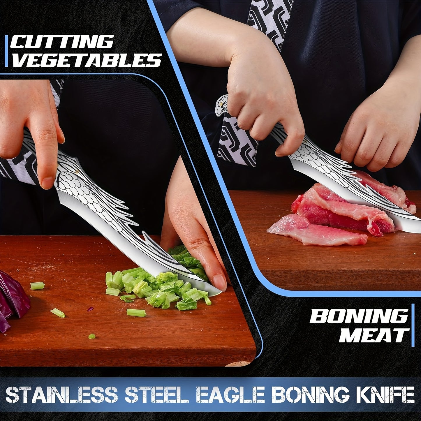 Purple Dragon Viking Boning Knife With Sheath For Meat Filleting