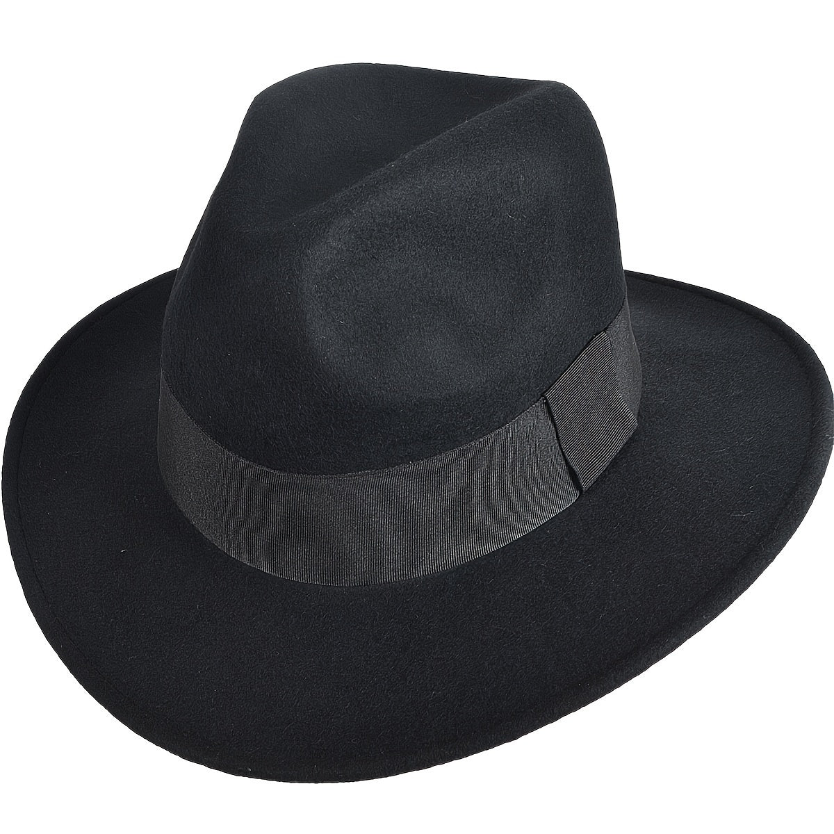 Unisex Wool Fedora Hat Moisture Wicking British Style Classic