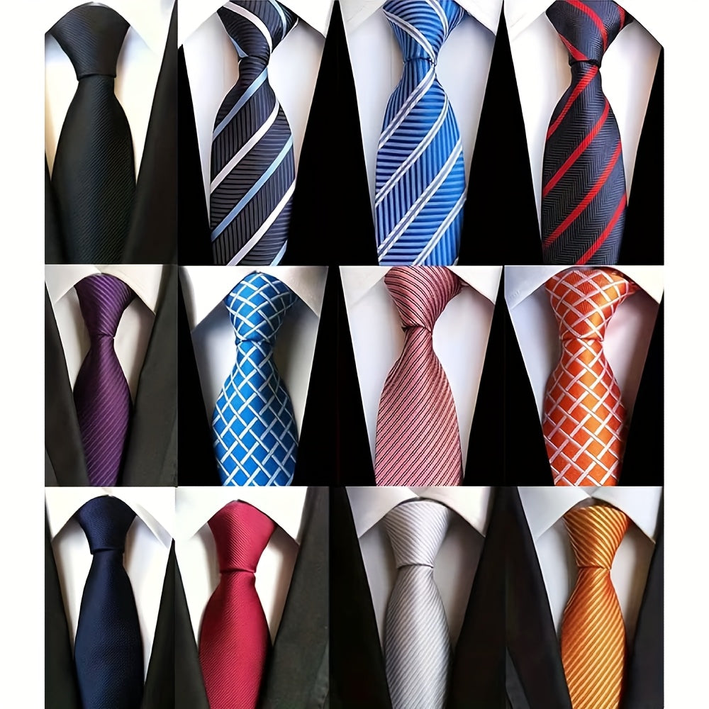 WeiShang Classic Men's Tie Lot 12pcs Jacquard Neckties