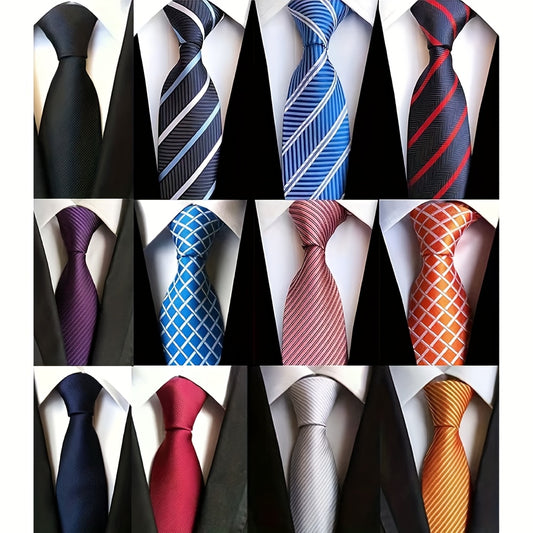 WeiShang Classic Men's Tie Lot 12pcs Jacquard Neckties