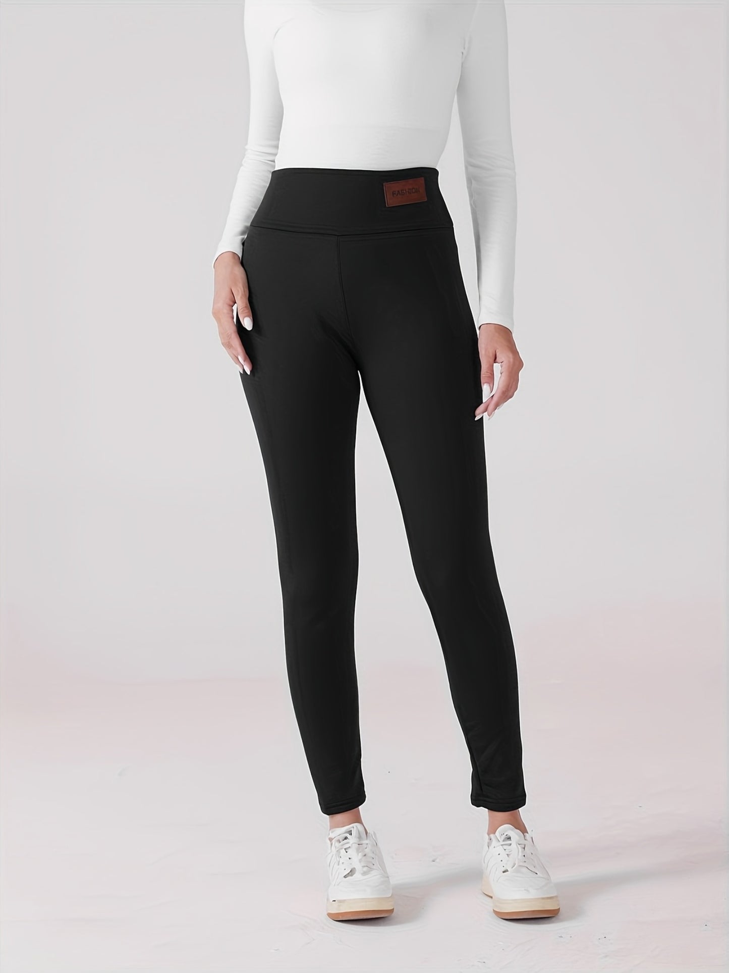 2-Pack Women's Fleece Lined Leggings Thermal Winter Tights High Waist