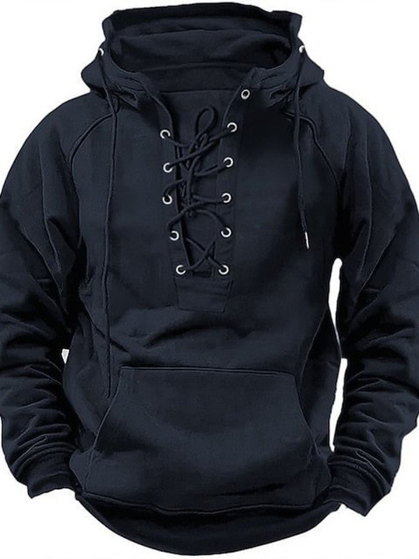 Mens Oversized Hooded Sweatshirt Heavyweight Pullover With Front Pocket