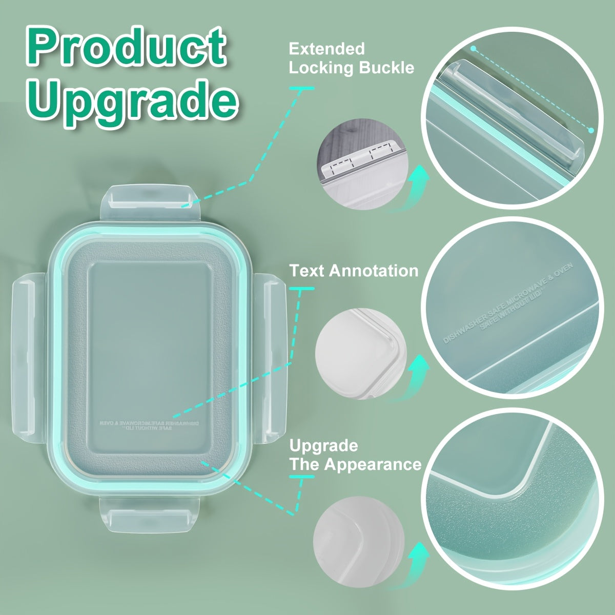 16pcs Sealed Glass Food Storage Containers, Lunch Boxes, Microwave Ovens, Ovens - Perfect For Salads, Fruits, Vegetables, And Sandwiches, Lunch Boxes | Sealed Storage | Durable Glass, Food Storage Containers (8 Lids+8 Contain