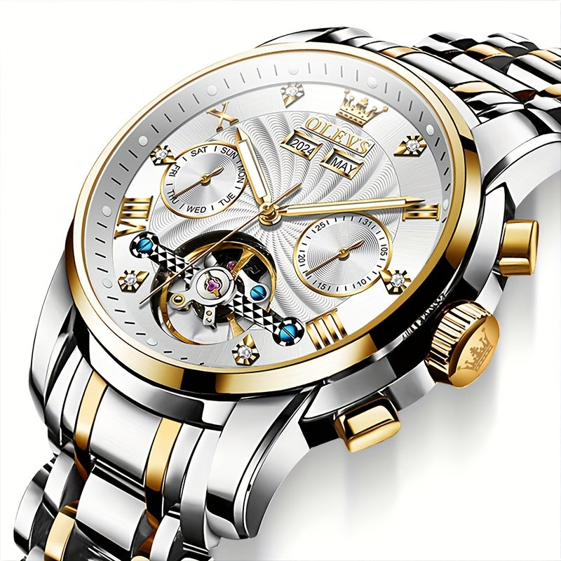 OLEVS Men's Automatic Mechanical Watch With Luminous Hands