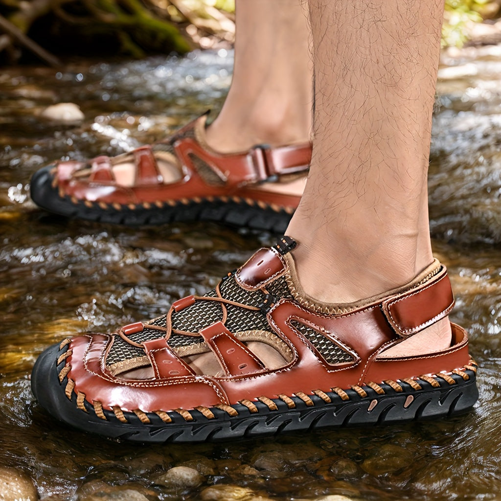 GREKS Closed Toe Men's Sports Sandals Non Slip Quick Dry