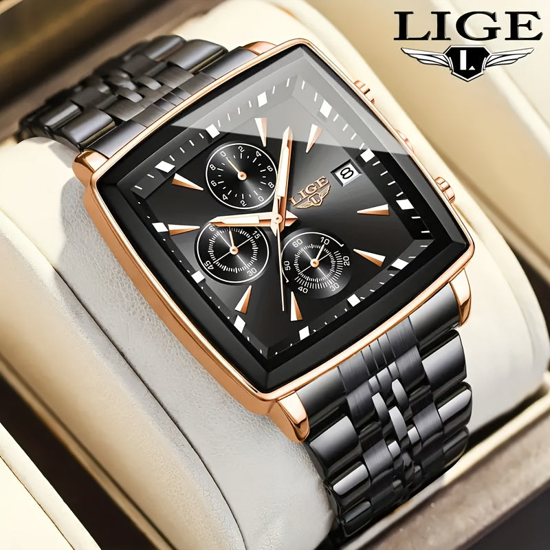 LIGE Men's Quartz Analog Watch With Date Calendar Outdoor Sports